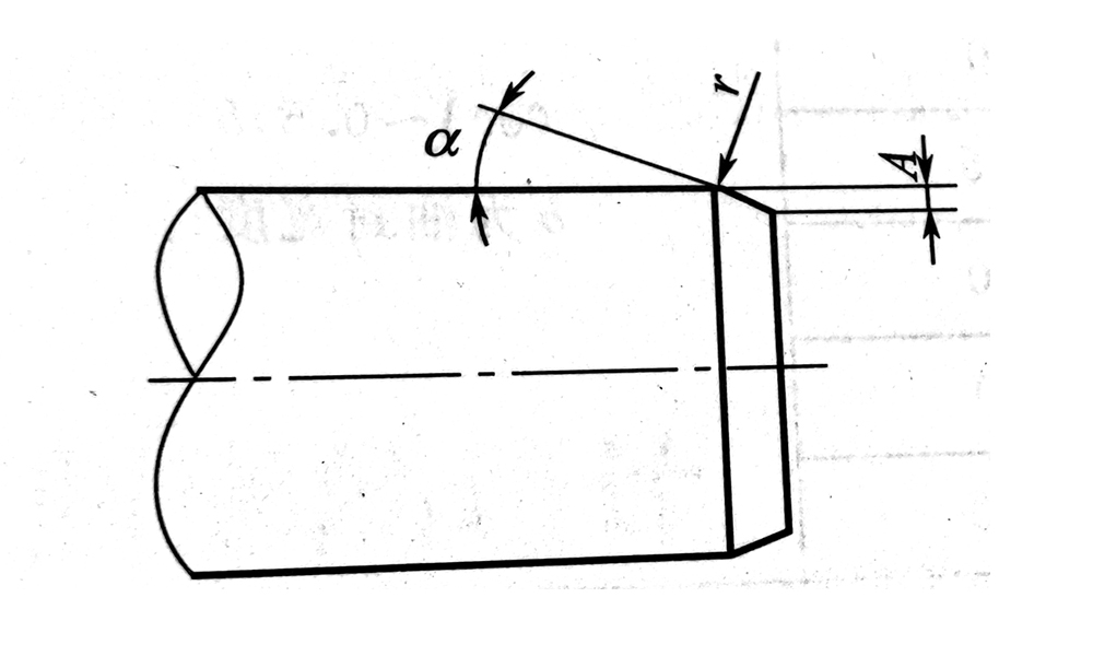 骨架油封安裝軸的倒角示意圖
